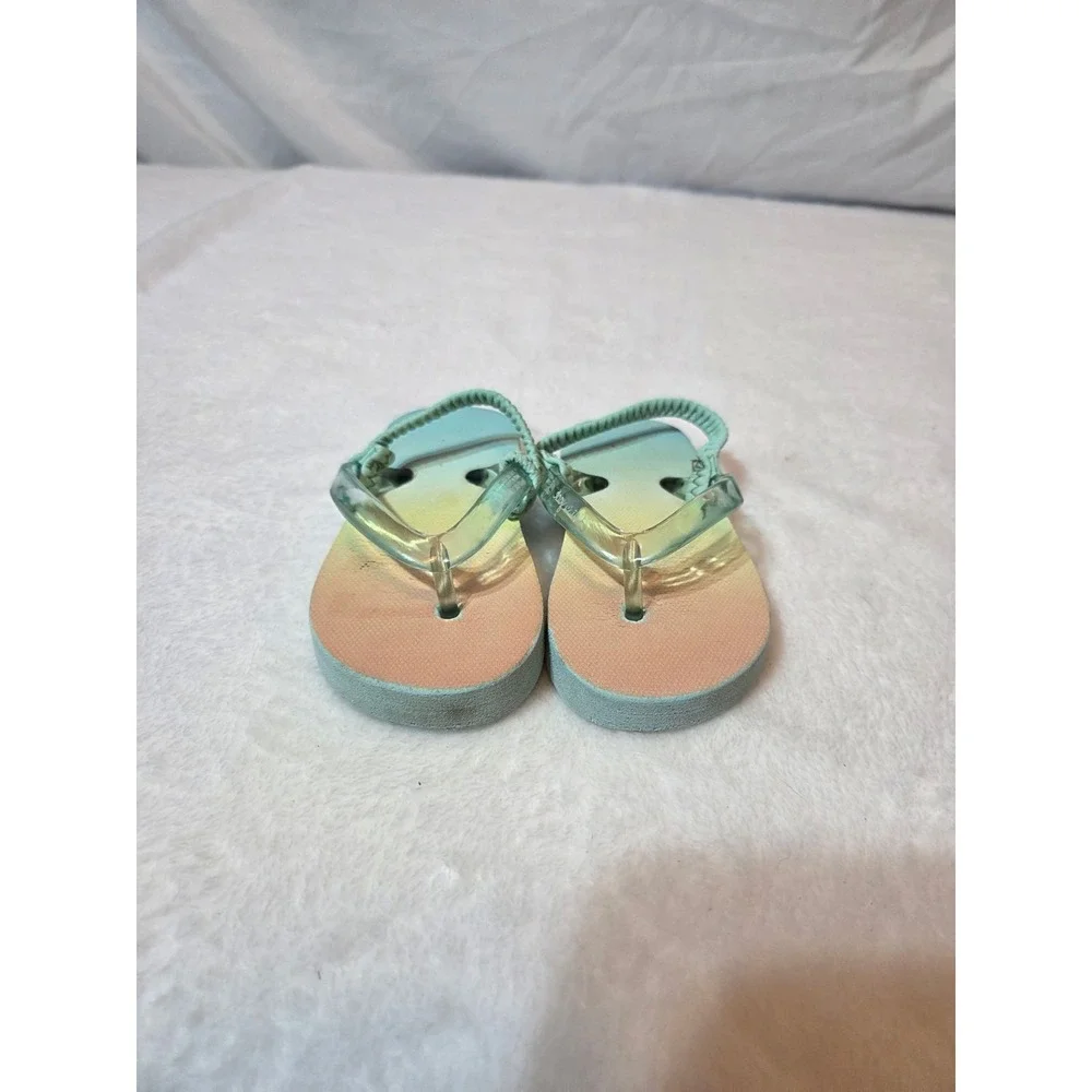 M345 Toddler Vans Red Blue Green Lace Up Sneakers & Mint Flip Flop Sandals 2...